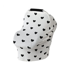 Load image into Gallery viewer, Baby Feeding Cover High Chair Cover Multifunctional 5 in 1 Baby Car Seat Cover Canopy Striped Infant Shopping Cart Nursing Cover