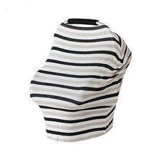 Load image into Gallery viewer, Baby Feeding Cover High Chair Cover Multifunctional 5 in 1 Baby Car Seat Cover Canopy Striped Infant Shopping Cart Nursing Cover