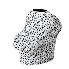 Load image into Gallery viewer, Baby Feeding Cover High Chair Cover Multifunctional 5 in 1 Baby Car Seat Cover Canopy Striped Infant Shopping Cart Nursing Cover