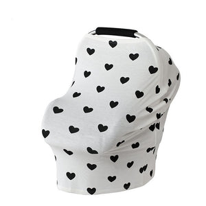 Baby Feeding Cover High Chair Cover Multifunctional 5 in 1 Baby Car Seat Cover Canopy Striped Infant Shopping Cart Nursing Cover