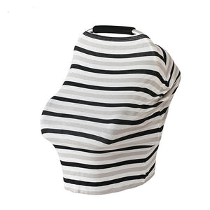 Baby Feeding Cover High Chair Cover Multifunctional 5 in 1 Baby Car Seat Cover Canopy Striped Infant Shopping Cart Nursing Cover
