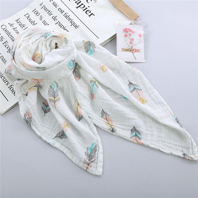 2 Layers Baby Swaddle Blankets Muslin Wrap Newborn Stroller Cover Play Mat Infant Bath Towel Baby Accessories Cotton Blanket
