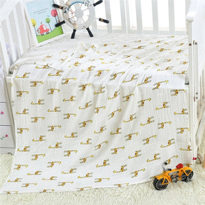 2 Layers Baby Swaddle Blankets Muslin Wrap Newborn Stroller Cover Play Mat Infant Bath Towel Baby Accessories Cotton Blanket