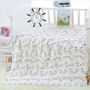 2 Layers Baby Swaddle Blankets Muslin Wrap Newborn Stroller Cover Play Mat Infant Bath Towel Baby Accessories Cotton Blanket